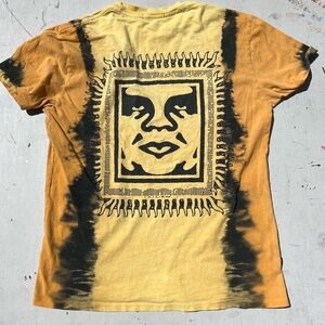 Women's Obey T-Shirt Multicolor Spell-Out S Streetwear Y2K Andre Giant Peace